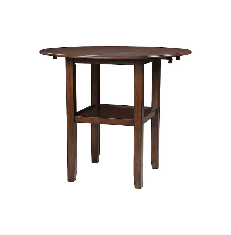 New Classic Furniture Gia 3-Piece 42" Wood Counter Drop Leaf Table Set