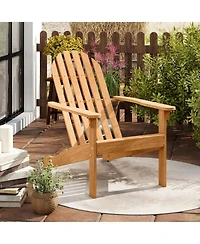 Gouun Classic Acacia Wood Adirondack Chair for Outdoor Seating