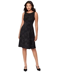 Body by Miraclesuit Women's Skylights Starburst-Print Round Neck Midi Dress