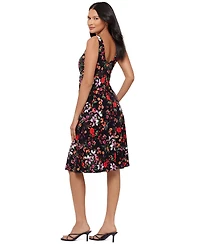 Body by Miraclesuit Women's Botanical Floral Scoop Neck Midi Dress