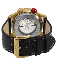 GV2 Men's Contasecondi Swiss Automatic Leather Strap Watch