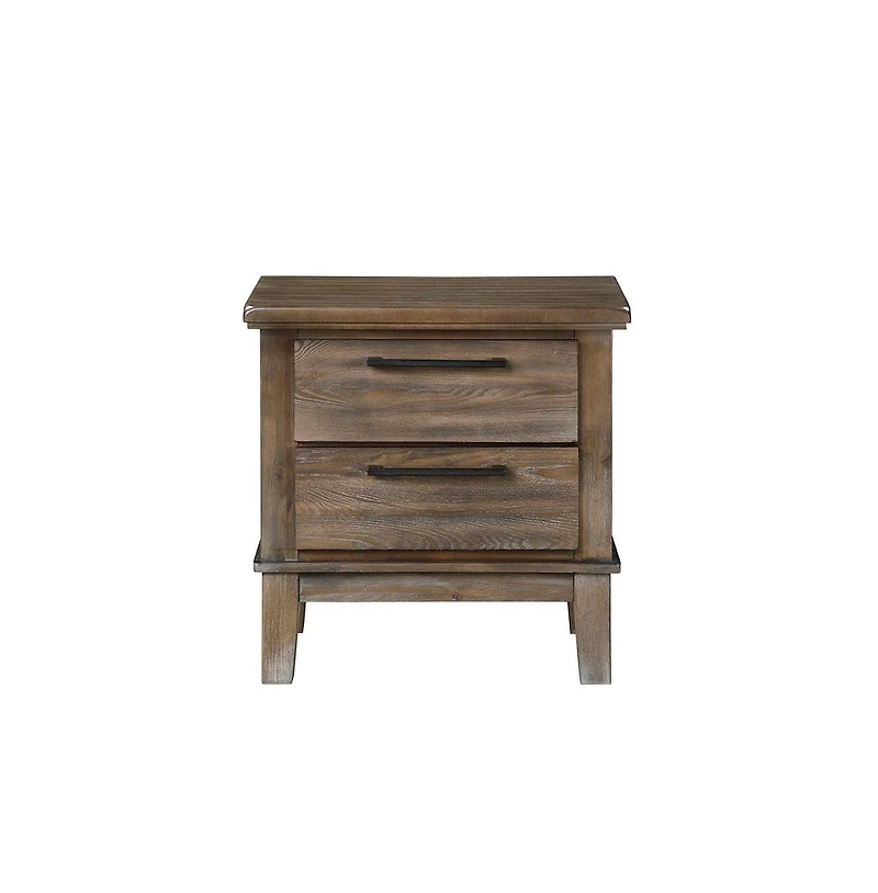 New Classic Furniture Furniture Cagney Solid Wood 2-Drawer Nightstand in Vintage