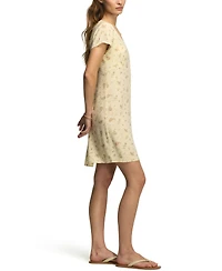Lucky Brand Women's Printed V-Neck Mini Slip Dress