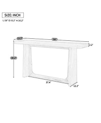 Flynama Farmhouse Console Table Tray Top Solid Wood Frame For Entryway Living Room Sofa Back
