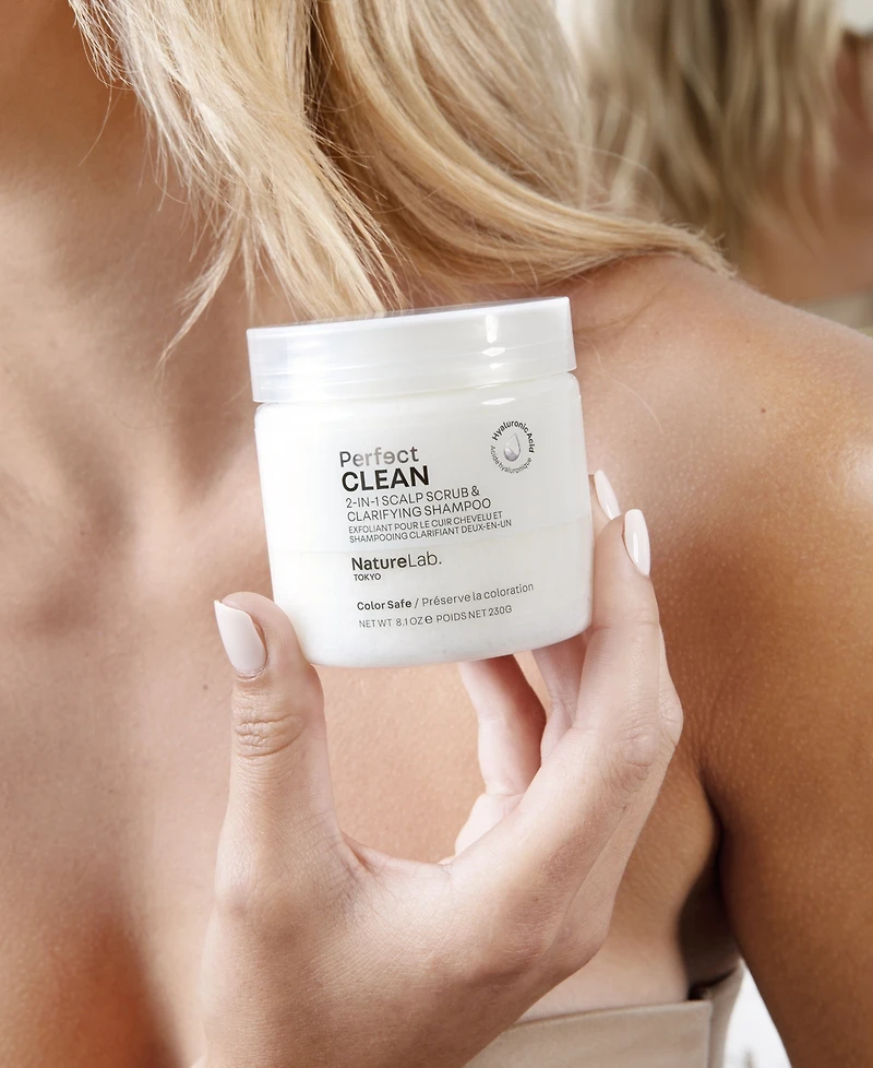 NatureLab Tokyo Perfect Clean 2-In-1 Scalp Scrub, Clarifying and Shampoo, 8.1 oz.