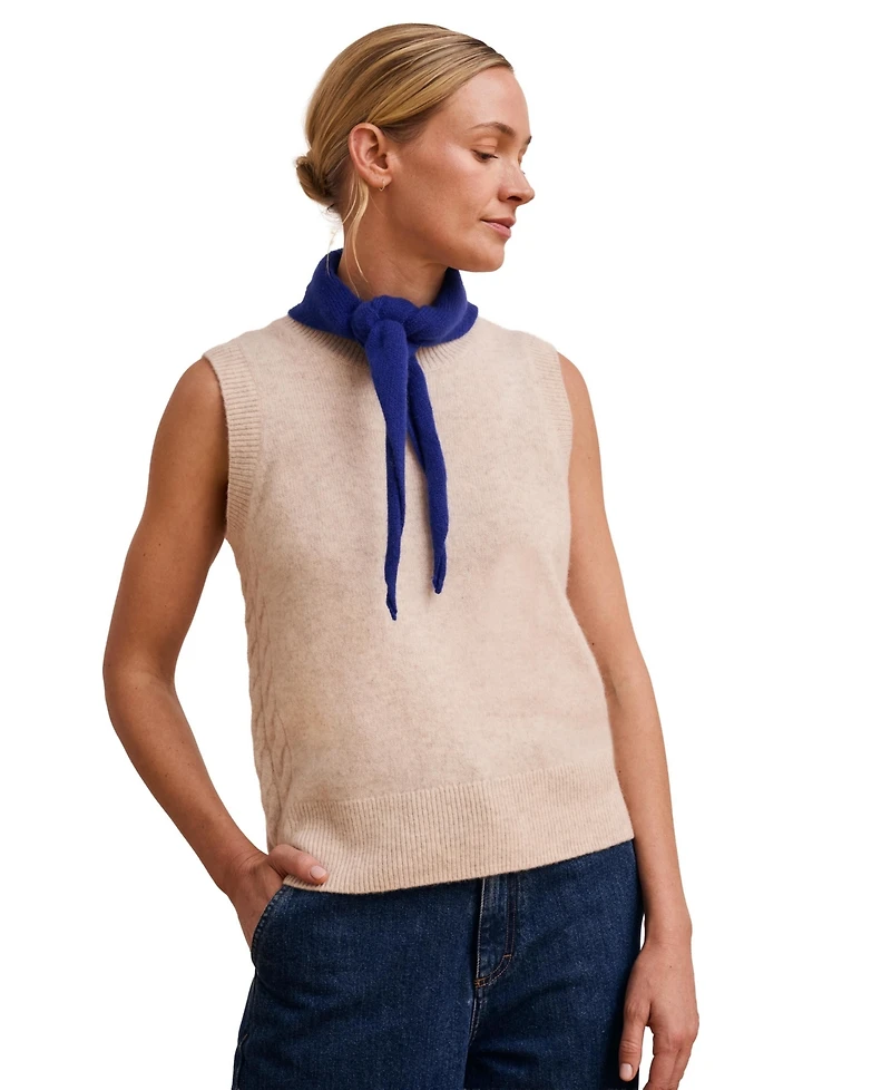 Celtic & Co. Women's Cable Detail Tank Sweaters