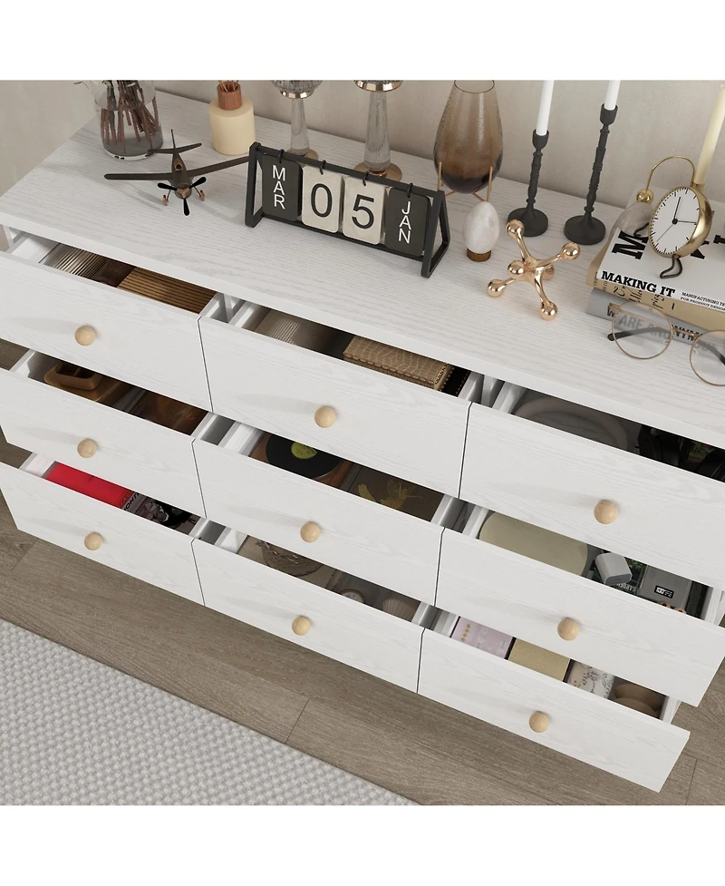 Famapy Elegant Dresser With 9 Drawers