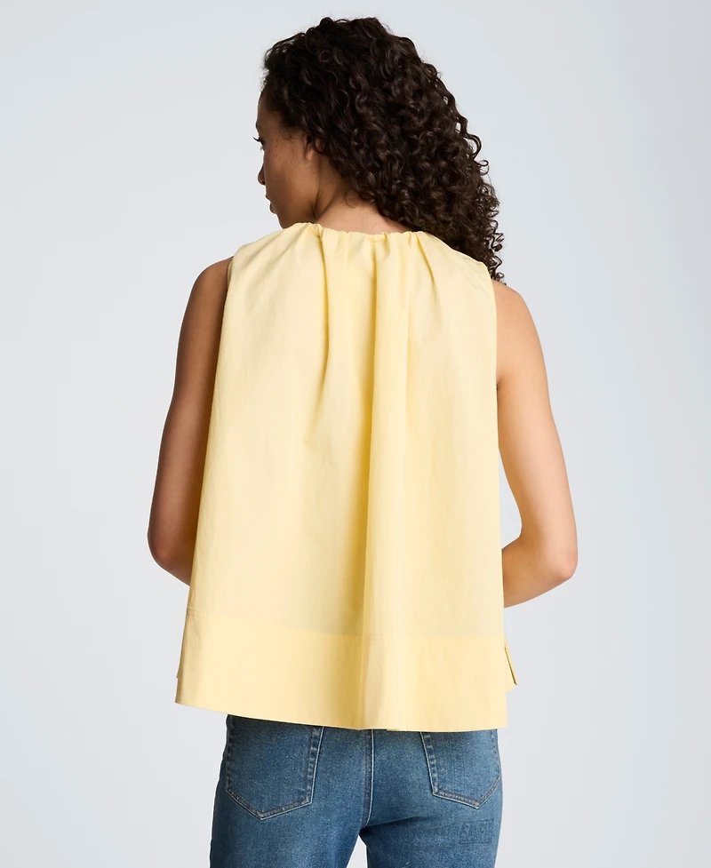 Kenneth Cole Women's Sleeveless Paperbag Neck Top