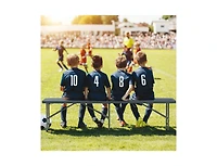 Clihome 6 Feet Plastic Folding Bench Portable Seat with Handle and Lock