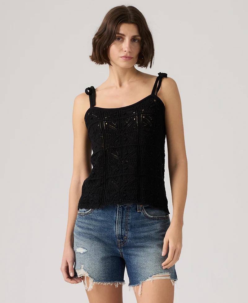 Levi's Women's Abbey Tie-Shoulder Crochet Tank Top