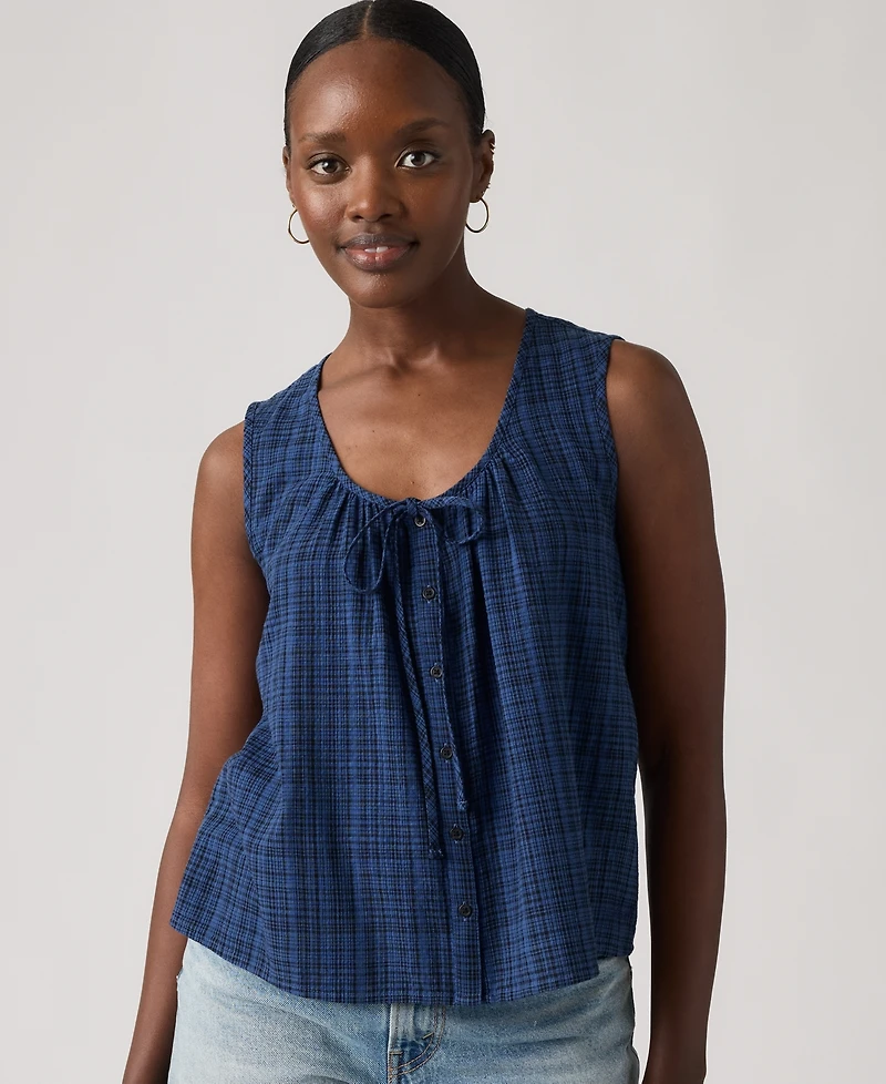 Levi's Women's Luella Sleeveless Tie-Neck Blouse