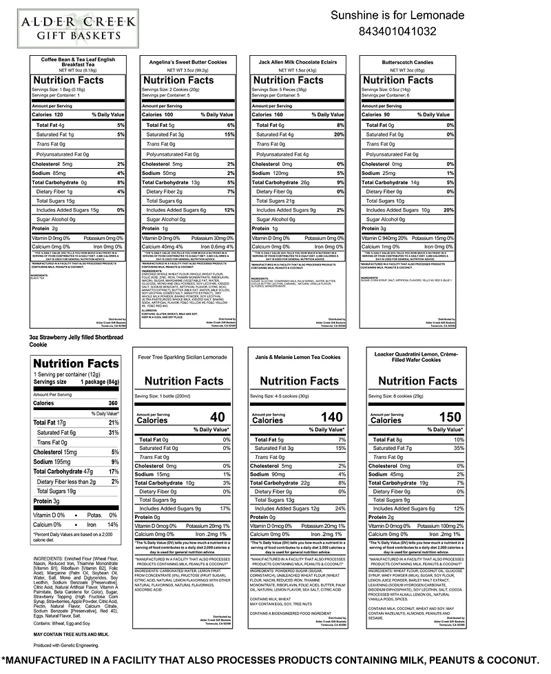 Alder Creek Gift Baskets Sunshine is for Lemonade Gift Basket, 9-Pc.