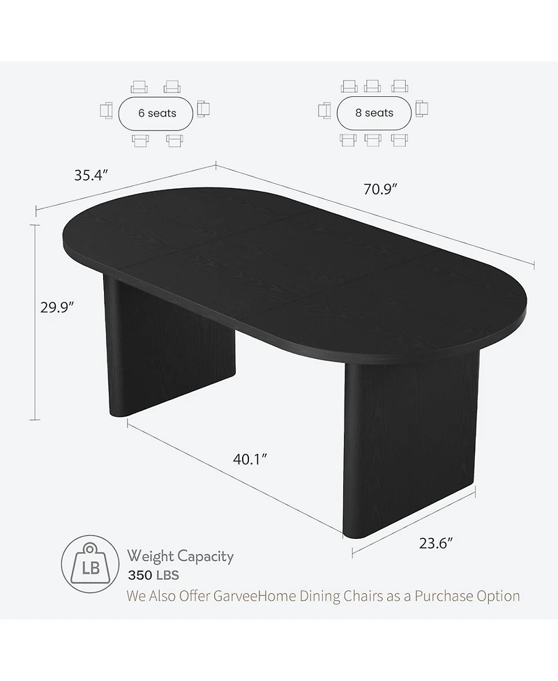 gaomon Dining Table for 4-6 People, Circle Kitchen Table with Cross Base, Farmhouse Wood Dinner Table for Apartment