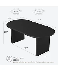 gaomon Dining Table for 4-6 People, Circle Kitchen Table with Cross Base, Farmhouse Wood Dinner Table for Apartment
