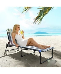 Outsunny Chaise Lounge Pool Chair, Folding, Reclining