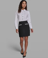 Karl Lagerfeld Paris Women's Woven Mini Skirt