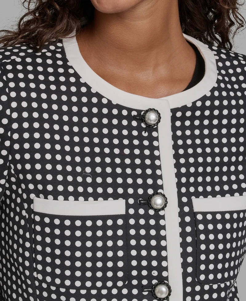 Karl Lagerfeld Paris Women's Cropped Woven Jacket