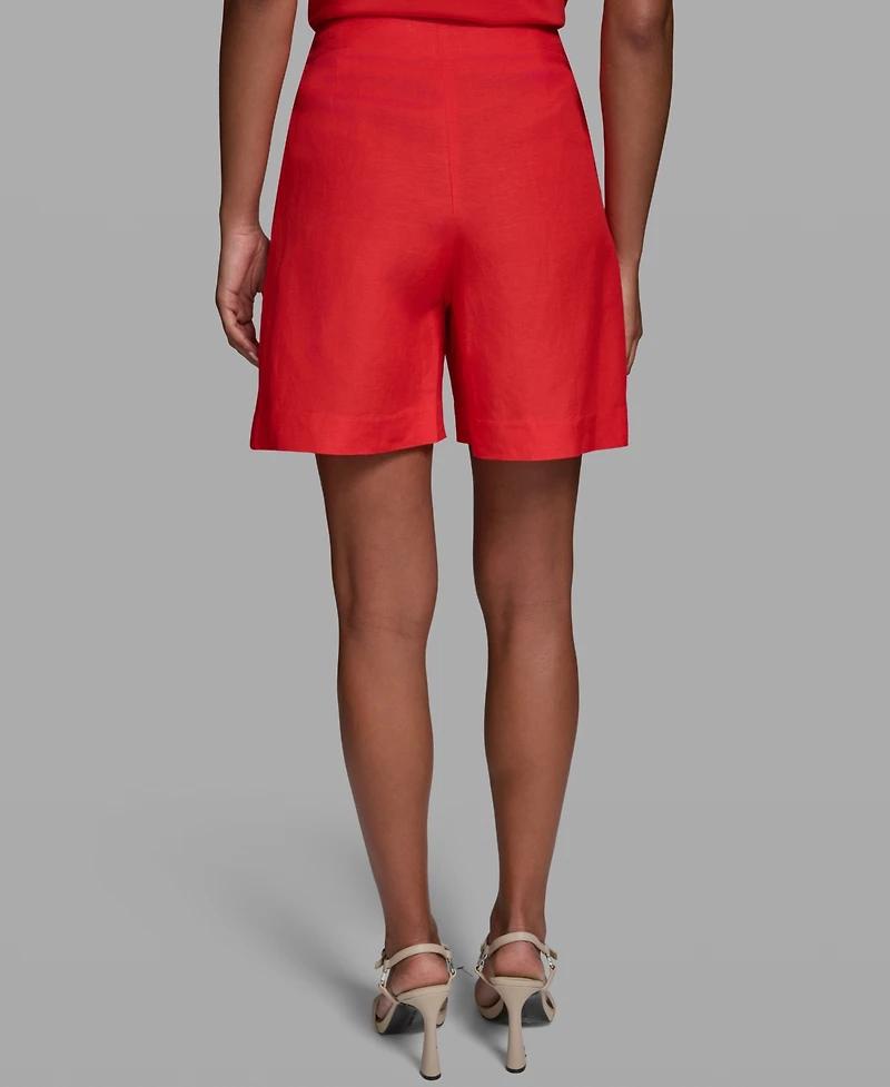 Karl Lagerfeld Paris Women's Mid-Rise Woven Shorts