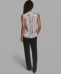 Karl Lagerfeld Paris Women's Sleeveless Printed Top