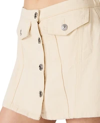 Steve Madden Women's Rietta Buttoned Mini Skirt