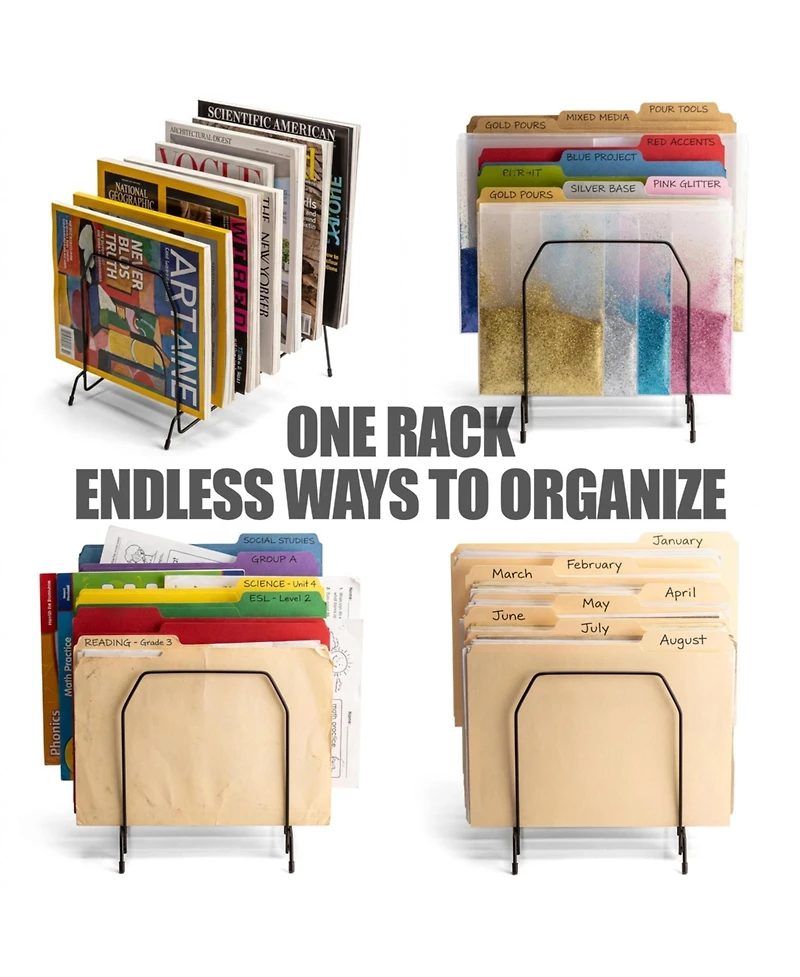 Gnuadz Large Incline Wire Organizer 8 Compartment