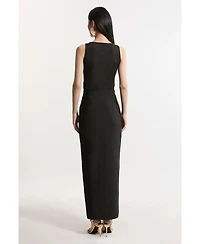 Karen Millen Women's Figure Form Zip Maxi Skirt