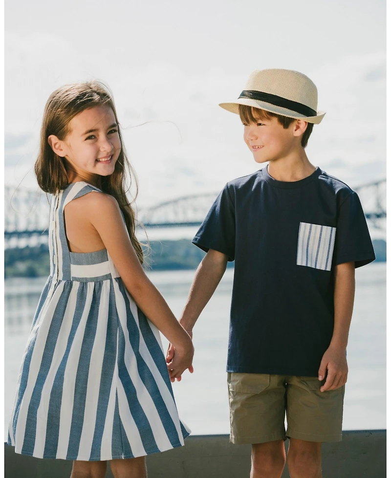 Deux par Deux Big Boys Jersey T-Shirt with Chest Pocket