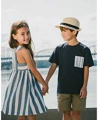 Deux par Deux Big Boys Jersey T-Shirt with Chest Pocket