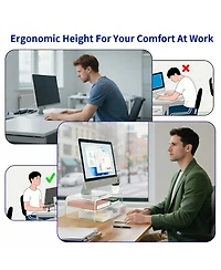 Gnuadz 2-tier Monitor Stand Riser Desk Organizer With Drawer Pen Holder