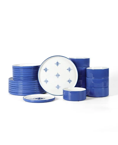 Stone Lain Cobalt 24-Pc. Dinnerware Set, Service For 8