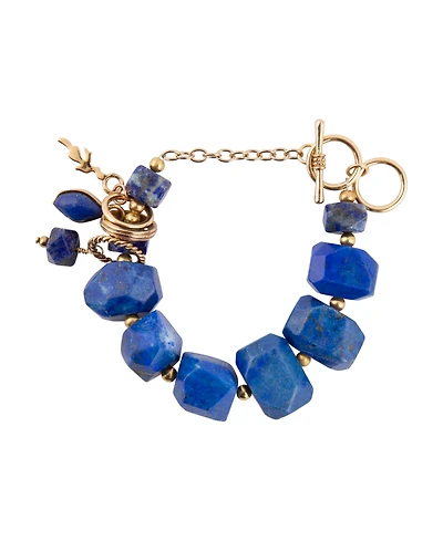Barse Azul Blue Lapis Chunky Link Bracelet