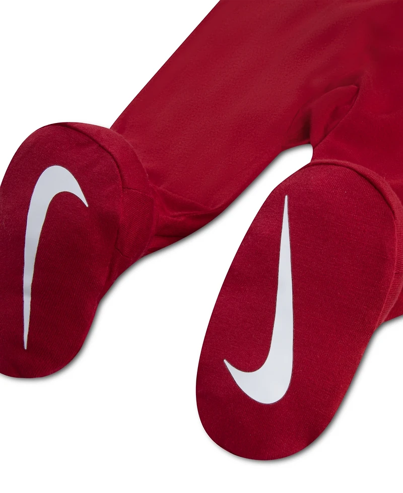 Nike Baby Essentials Viscose Long-Sleeve Footed Coveralls, 2 Pack