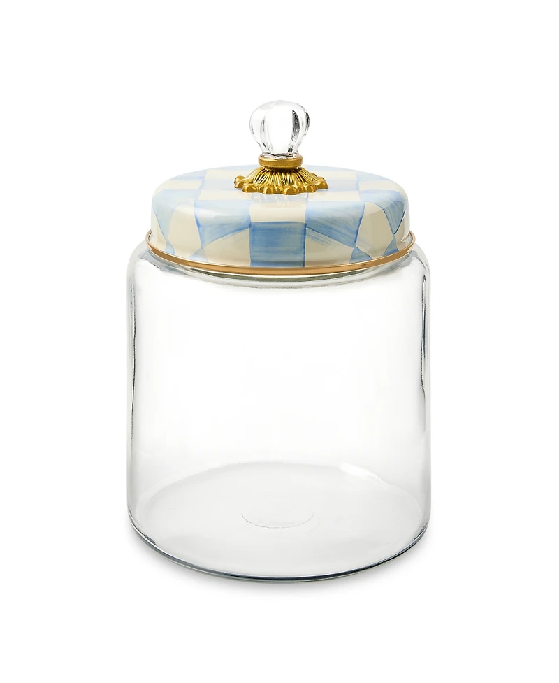 MacKenzie-Childs Sky Check Large Kitchen Canister