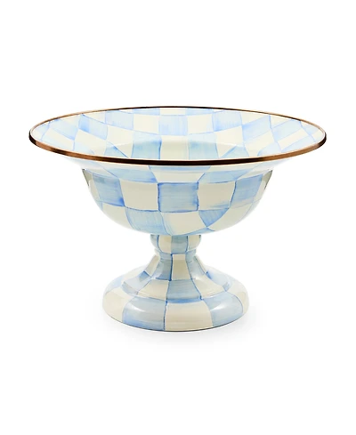 MacKenzie-Childs Sky Check Large Compote