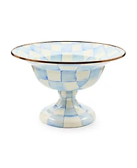MacKenzie-Childs Sky Check Large Compote