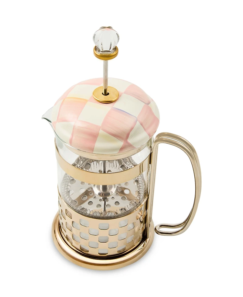 MacKenzie-Childs Rosy Check French Press