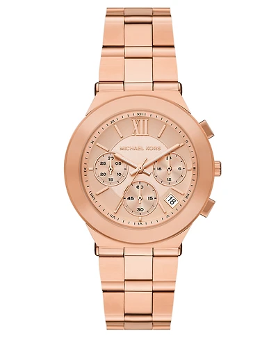 Michael Kors Women's Billie Quartz Chronograph Rose Gold Stainless Steel Watch 37mm