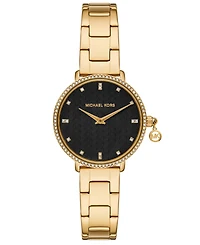 Michael Kors Women's Pyper Quartz Two-Hand Gold Stainless Steel Watch 32mm