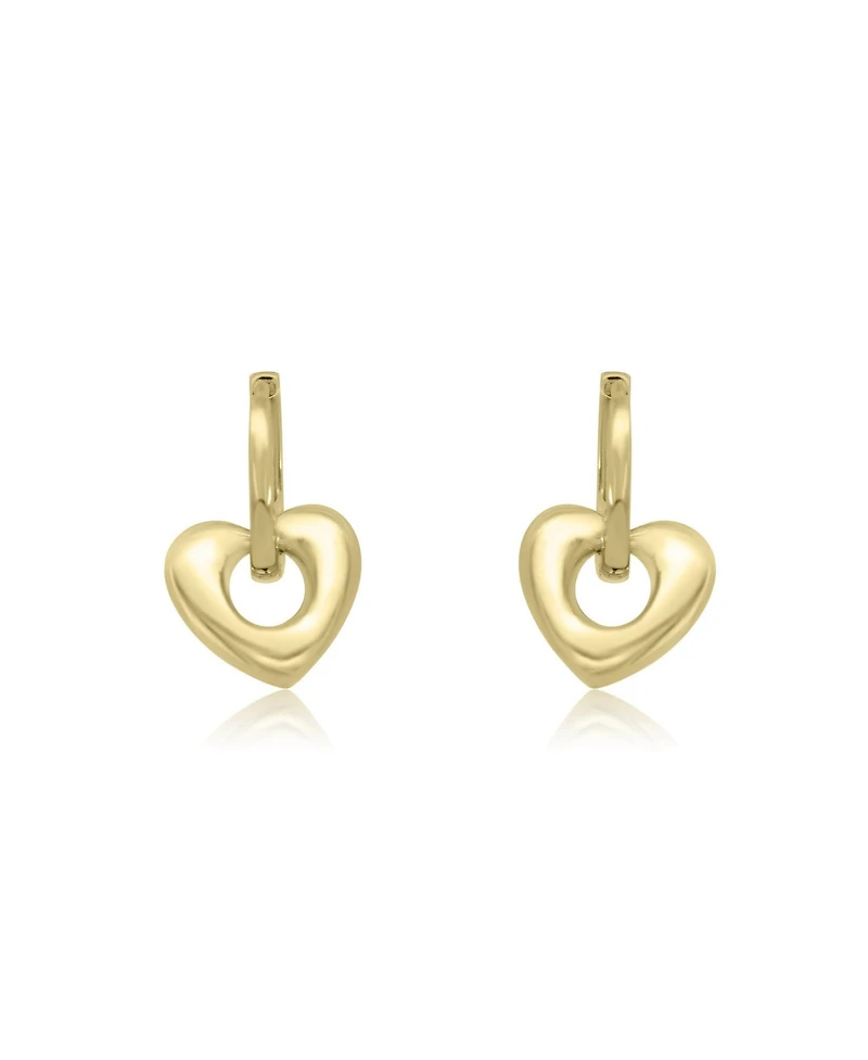 The Lovery Heart Huggie Hoop Earrings 14K Gold-Plated Sterling Silver