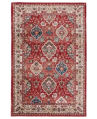 Lauren Ralph Lauren Ariel LRL1255C Red and Beige 5'1" X 7'6" Area Rug