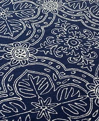 Lauren Ralph Lauren Etienne LRL6603N Navy and Ivory 4' X 6' Area Rug