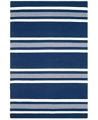 Lauren Ralph Lauren Hanover Stripe LRL2461A Navy 4' X 6' Outdoor Area Rug