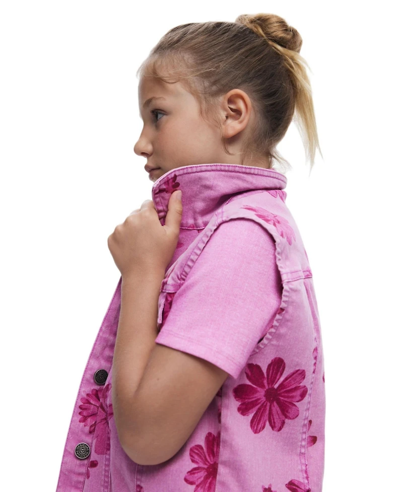 Desigual Girls Girls's Denim vest flowers