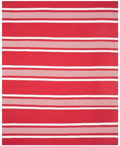 Lauren Ralph Lauren Hanover Stripe LRL2461D Red 9' X 12' Outdoor Area Rug