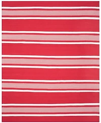 Lauren Ralph Lauren Hanover Stripe LRL2461D Red 9' X 12' Outdoor Area Rug