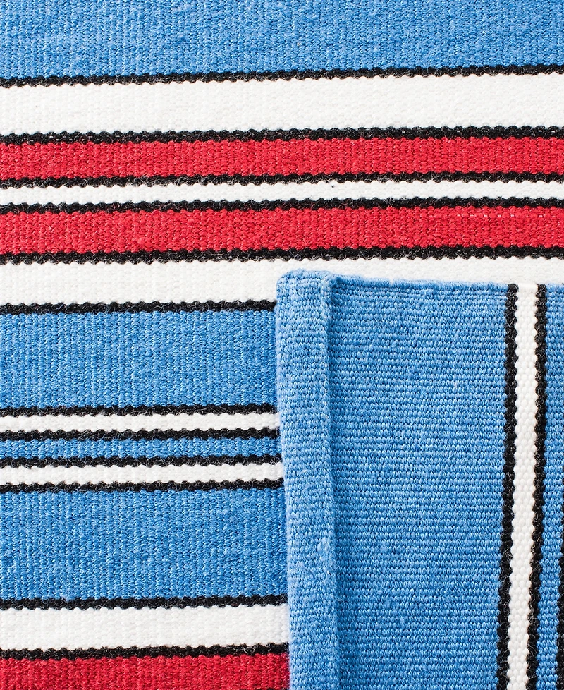 Lauren Ralph Lauren Leopold Stripe LRL2462D Royal Blue 4' X 6' Outdoor Area Rug