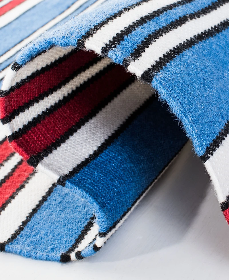 Lauren Ralph Lauren Leopold Stripe LRL2462D Royal Blue 5' X 8' Outdoor Area Rug