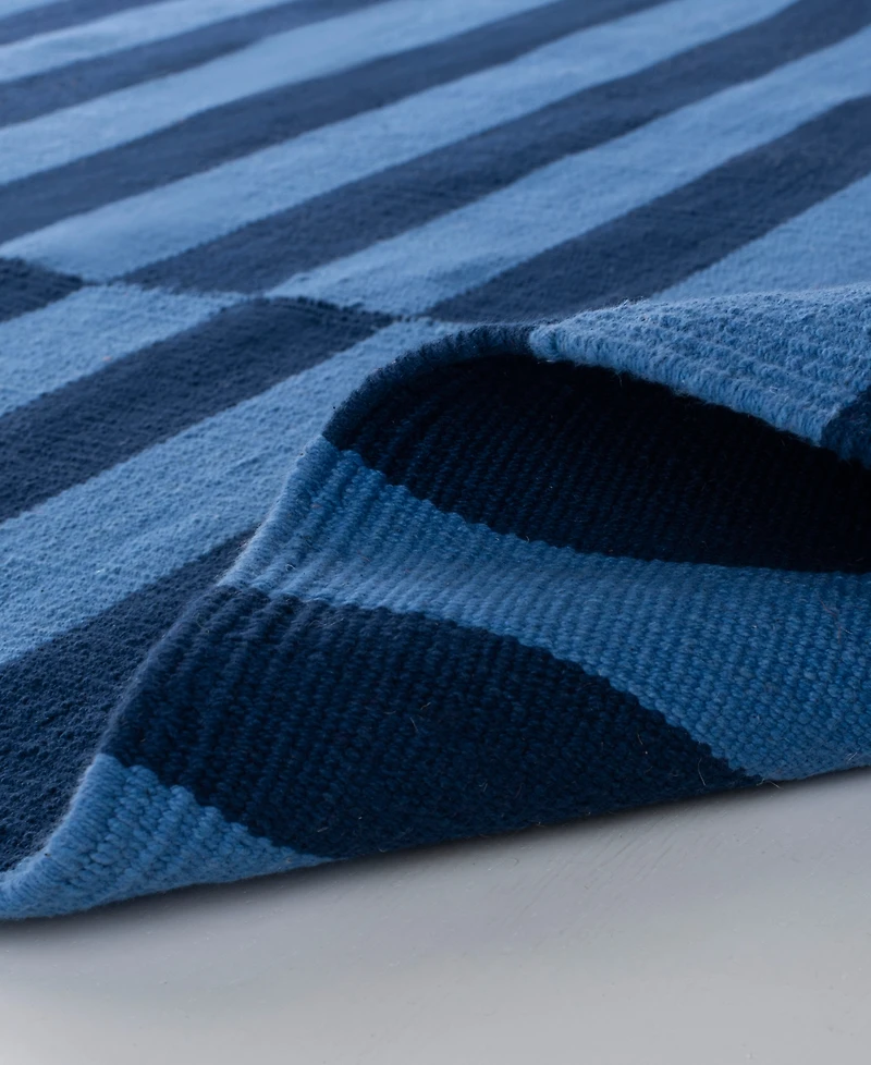 Lauren Ralph Lauren Ludlow Stripe LRL7350A Indigo 4' X 6' Area Rug