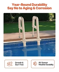 Inolait 5-Step Pool Ladder With Double Handrails 300 lb Capacity