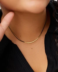Ana Luisa Ina Mini Gold-Plated Herringbone Necklace